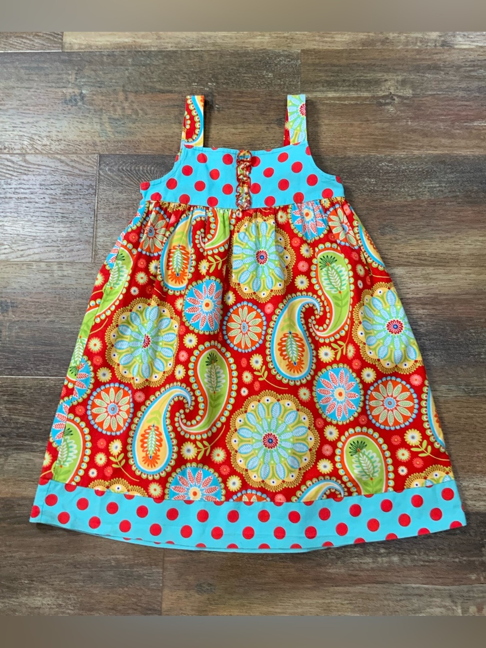 Sweet Tea Southern Styles With A Twist Dress Size 6 Paisley Polka Dot